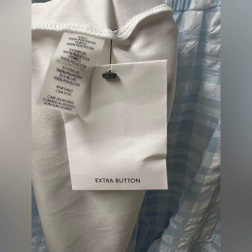 Blue Checkered Sleeveless Dress - Picture 10 of 11